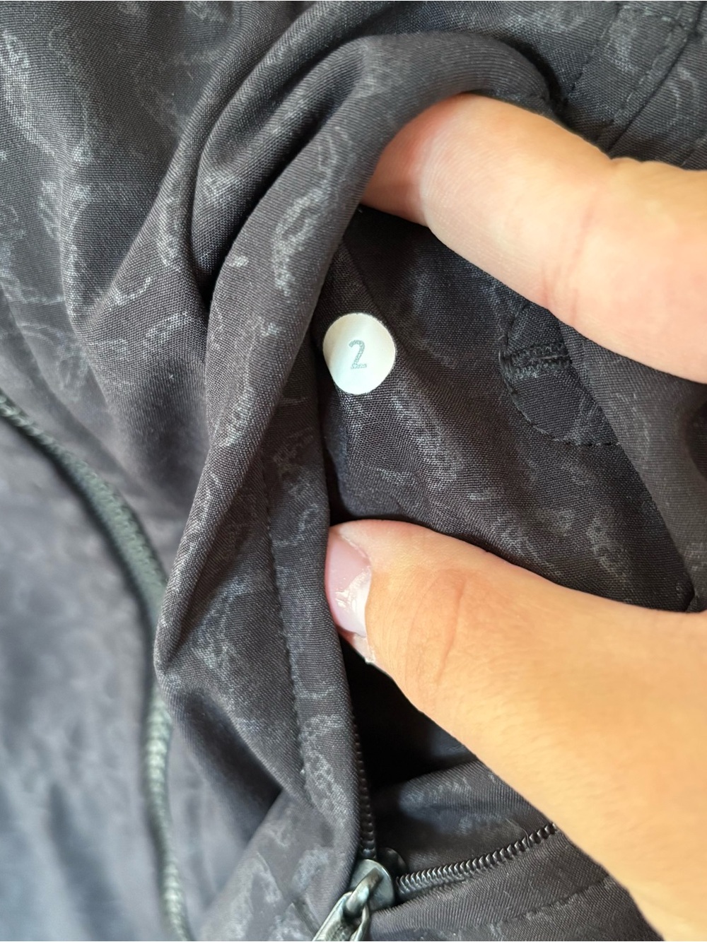 Lululemon Vintage Long Hooded Zip Jacket Monogram Om Logo Print Size 2 - Picture 4 of 11